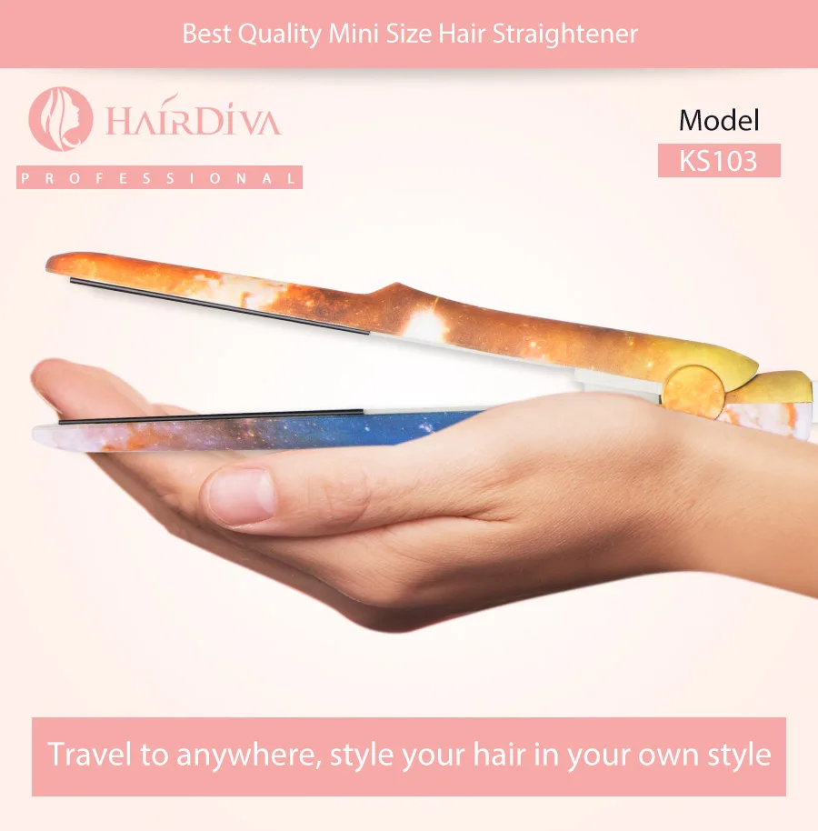 Мини Размер выпрямитель для волос бренд HairDiva лучшее качество Galaxy style