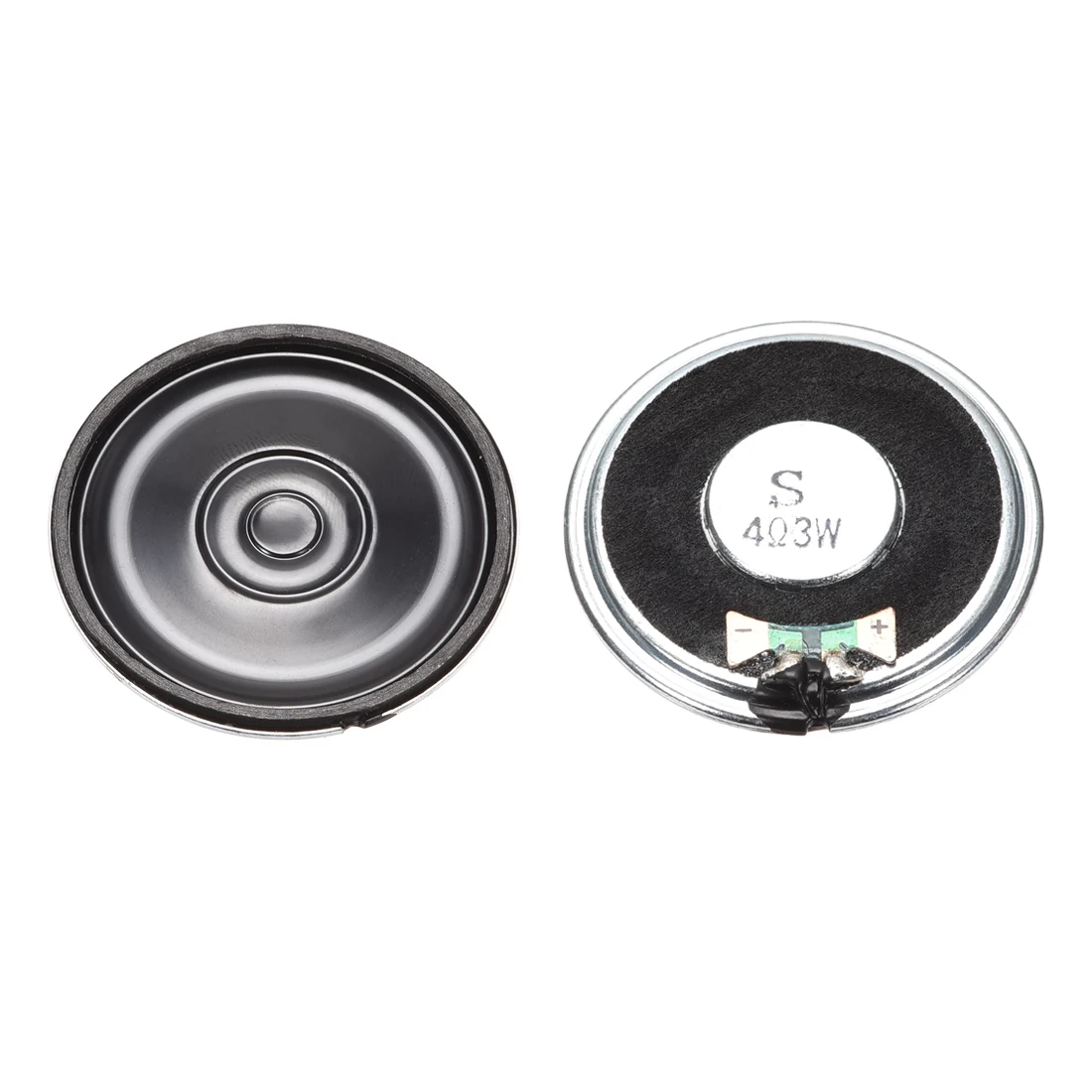 

uxcell 2pcs 3W 4 Ohm DIY Magnetic Speaker 40mm Round Shape Replacement Loudspeaker for Home Audio-Visual Equipment