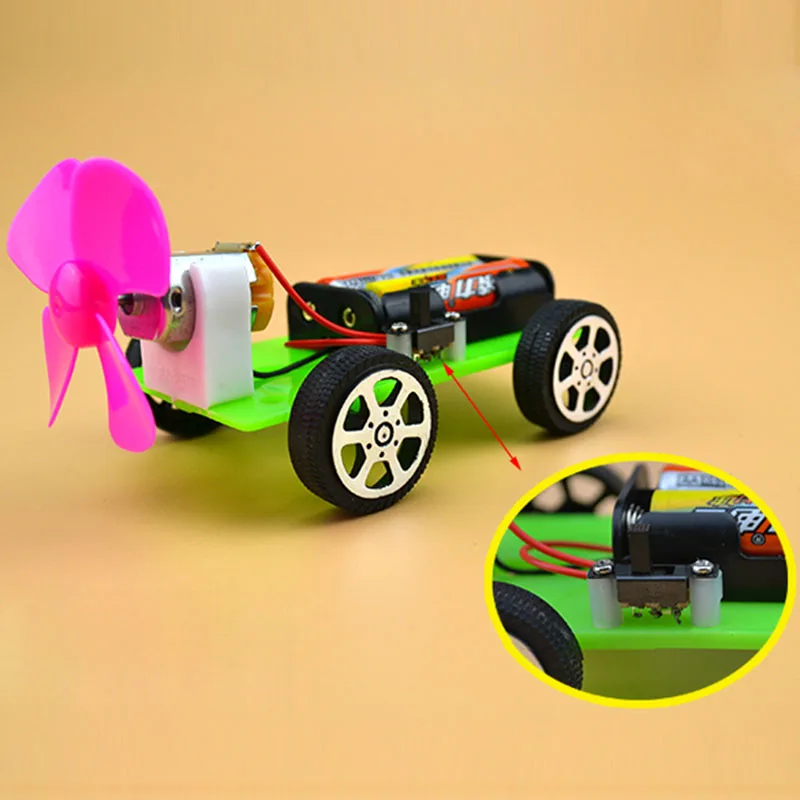 Simple DIY Puzzle Assembled Aerodynamic Car Creative Science Experiment Supplies For Kids Physics Teaching Resources