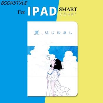 

Navy Girl Flip Cover For iPad Air3 2 Pro 9.7 10.5 11 10.2 12.9 2019 Mini23 4 5 Tablet Case For ipad 9.7 5th 6th 7th smart cover