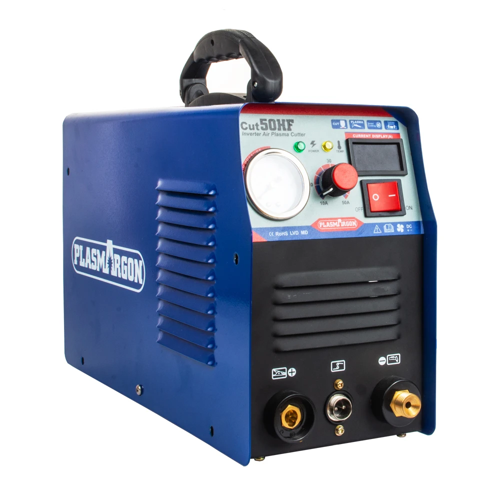 Plasmargon Plasma Cutter High Frequency Cutting Machine Cutter 220V Digital Display IGBT Tech INVERTER 50A