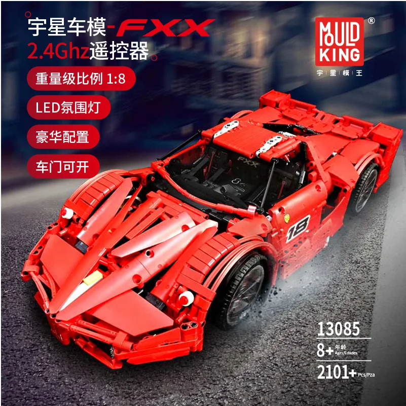 Technic series LegoED FerrariEnzo RC Car The MOC-10559 Veneno Roadster With Motor Function Model Kit Building Block Brick Toys