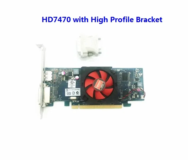AMD HD7470 1G независимая видеокарта поддерживает 4K небольшой чехол для офисной видеокарты