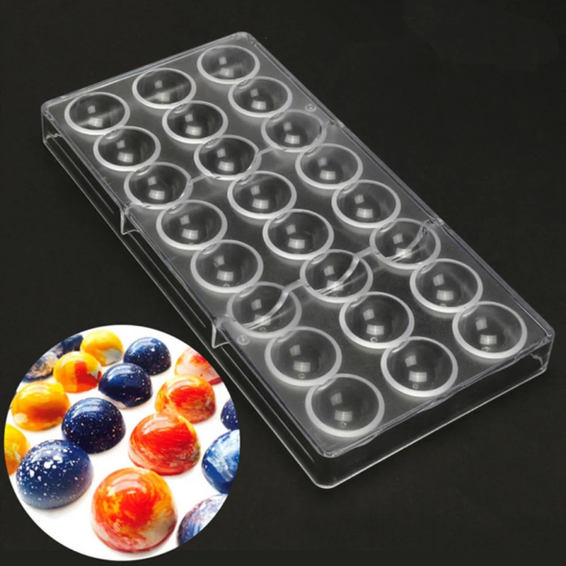 

24 Round Star Lollipop Polycarbonate PC Chocolate Mold 3D Lollipop Fondant Candy Cake Molds Kitchen Baking Pastry Tools