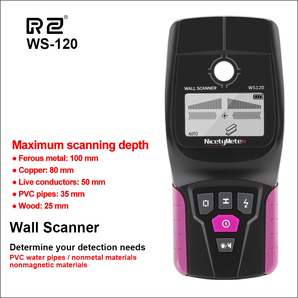 JACOJE Scanner Da Parete Stud Finder Rilevatore Da Parete Multifunzione Metal Detector Trova Scanner Da Parete Rilevatore Di Cavi In ​​Metallo E Legno La Sicurezza Più Accurata E Più Elevata