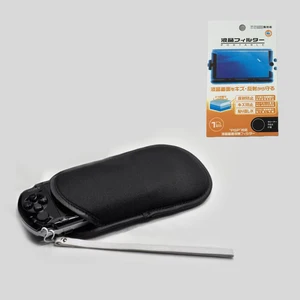 Image 1 - 2in1 אחסון תיק פאוץ מקרה + יד שרוך רצועה + מסך מגן מגן סרט כיסוי עבור Sony פלייסטיישן PSP 1000 2000 3000