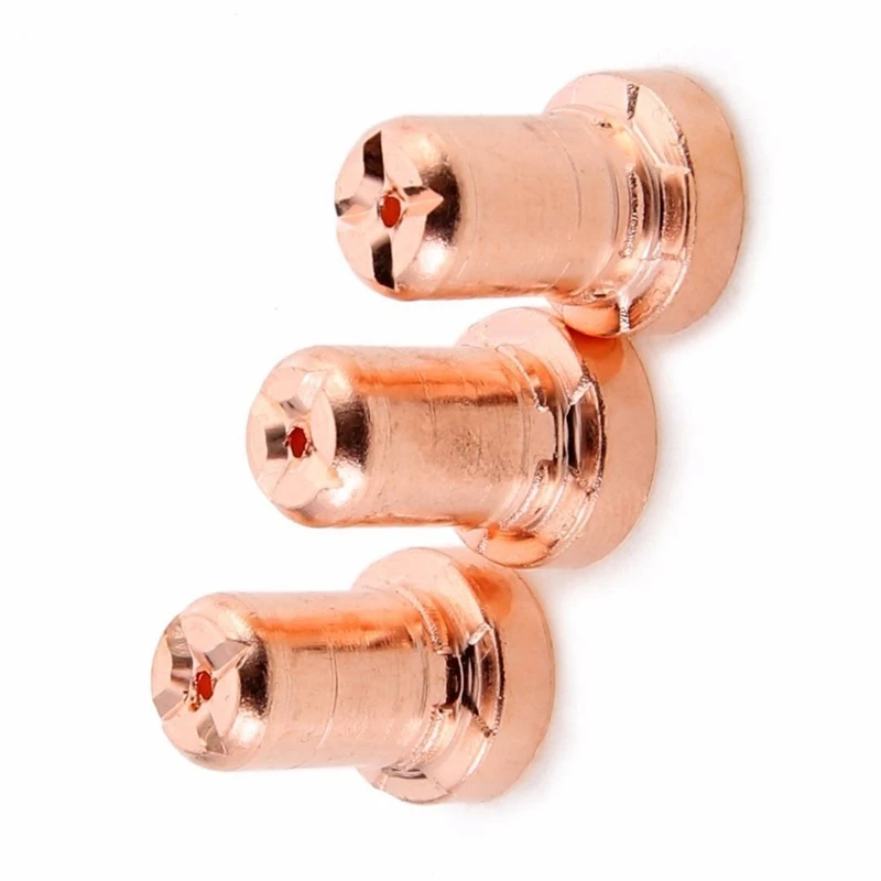 

100Pcs Red Copper Extended Long Plasma Cutter Tip Electrodes Nozzles Kit Mayitr Consumable For Pt31 Lg40 40A Cutting Welder To