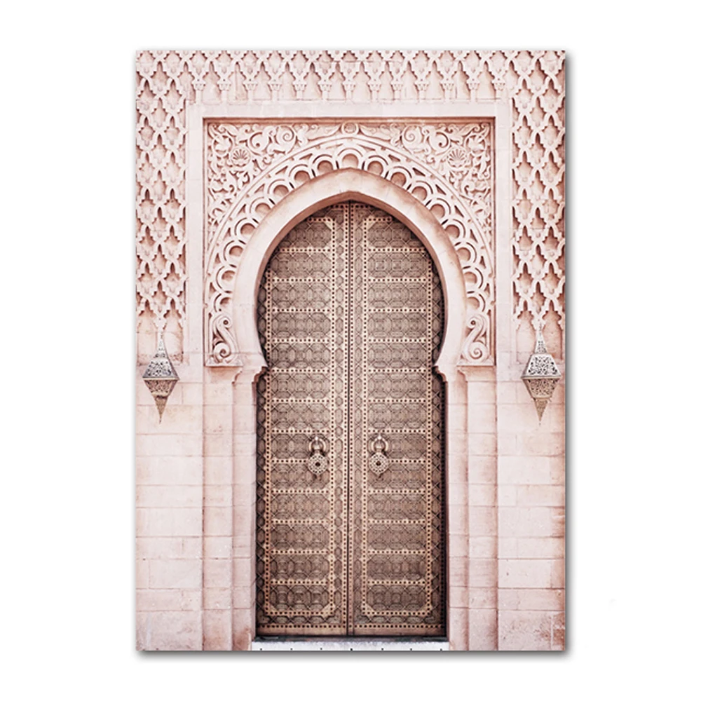 Modern-Mosque-Home-Decor-Muslim-Canvas-Painting-Islamic-Pink-Flower-Wall-Art-Print-and-Pictures-Home (4)