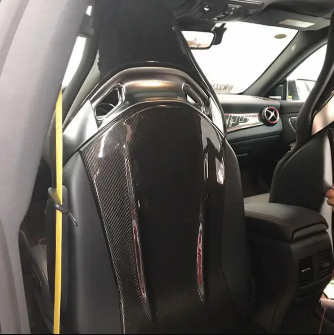 Для Benz A45/CLA45/GLA45/C43/C63/E43/E63 AMG- сухое сиденье из углеродного волокна задняя крышка-черный цвет