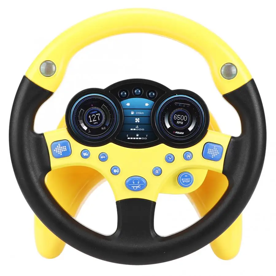 

Eletric Musical Simulation Steering Wheel Kids Co-driver Simulated Steering Wheel Driving Toy with Light Child Educational Toys