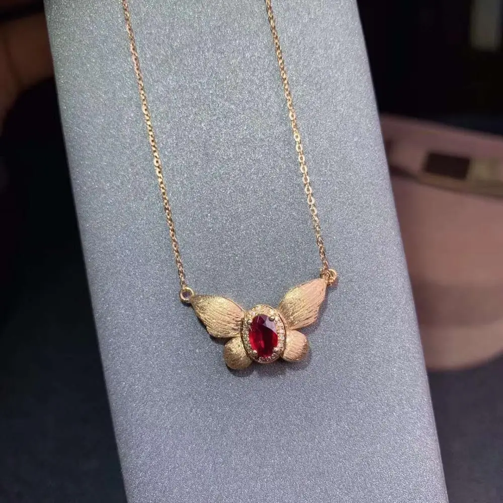 Real Ruby Pendant Ruby necklace 