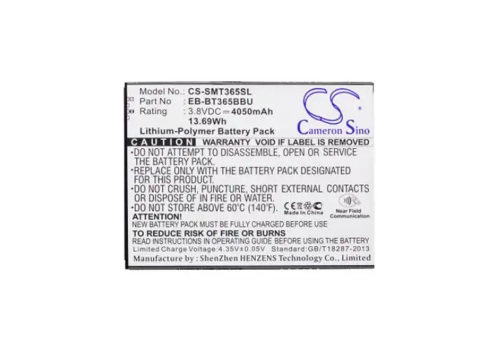 Cameron sino 4050 мА/ч, батарея для Samsung Galaxy Tab Active 2 Tab Active 2 8,0 Tab Active 2 8,0 LTE SM-T365F0 T395N