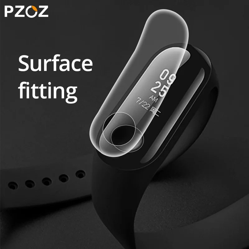 PZOZ протектор экрана для xiaomi mi band 2 3 4 наручный ремешок на замену силиконовый ремешок Смарт-часы протектор экрана мягкая пленка