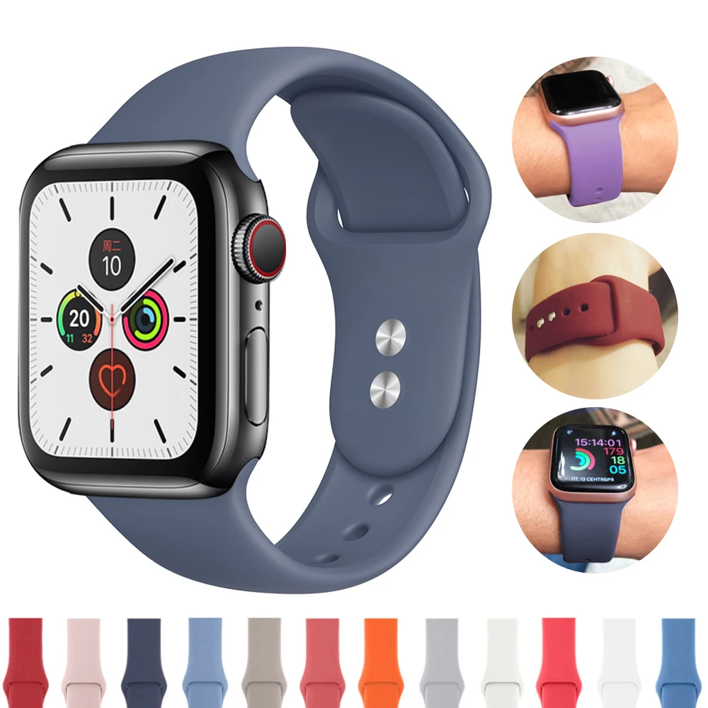 Мягкий силиконовый сменный спортивный ремешок для 38 мм Apple Watch Series1 2 3 4 5 42 мм наручный браслет ремешок для iWatch Sports Edition