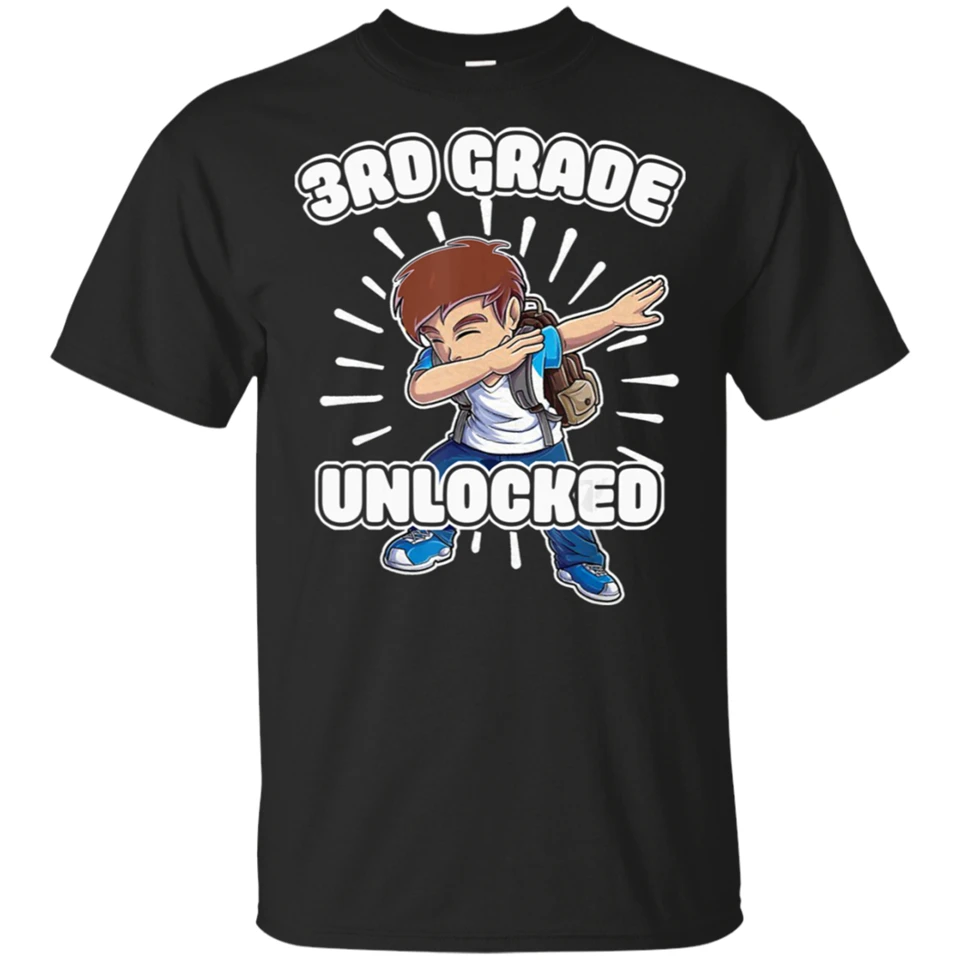 Dabbing Boy 3 класс разблокированный ученик Снова в школу футболка Черная для