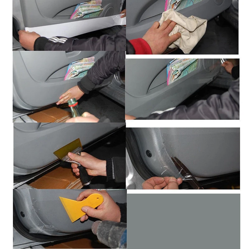 Прозрачный гибкий виниловый противоударный порог для автомобиля |