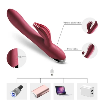 Dildo G-Spot Rabbit Vibrator Orgasm Adult Toys Clitoral Stimulation Female Masturbation Sex Toys for Women Adult Sex Product 3