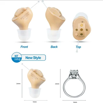 

Digital Hearing Aid Mini Rechargeable Digital Ear Hearing Device Volume Adjustable Sound Amplifier for The Elderly/Adult
