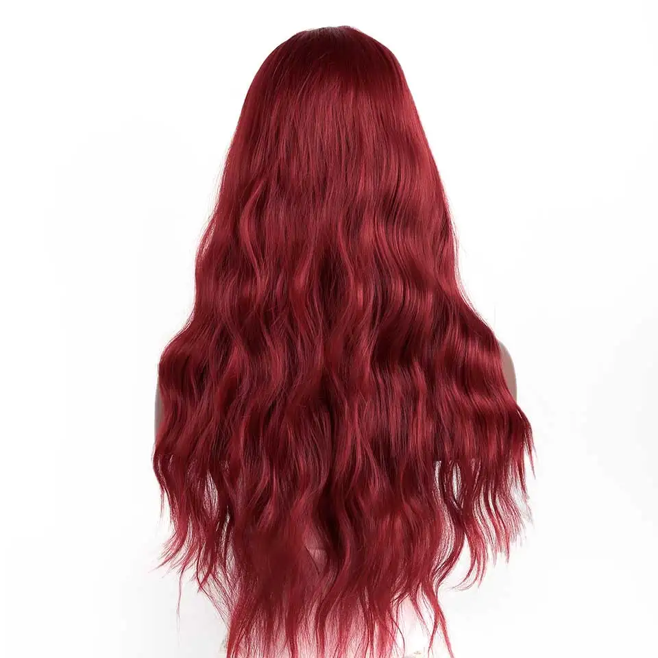 WTB длинные волнистые волосы парики для женщин термостойкие синтетические Красный Розовый Зеленый косплей волнистые волосы парики