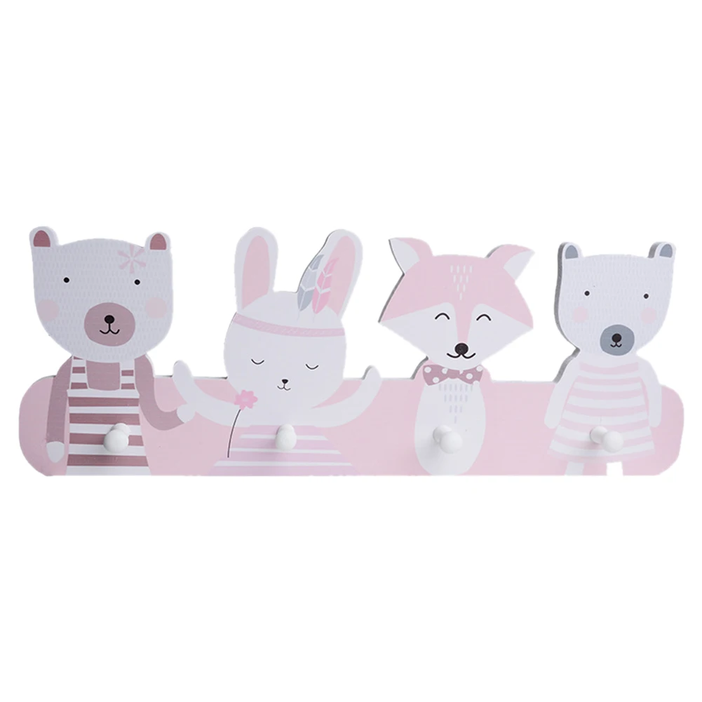 Wall Mount Home Decoration Clothes Hook Hanging Cartoon Bedroom Kids Room Multifunction Bathroom Storage Easy Install Wide Use