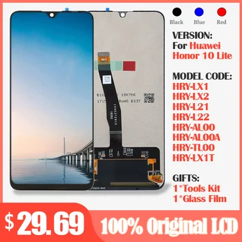 

100% Original 6.21" Display For Huawei Honor 10 Lite LCD HRY-LX1 HRY-LX2 HRY-L21 +Touch Screen Digitizer with Frame Replacement