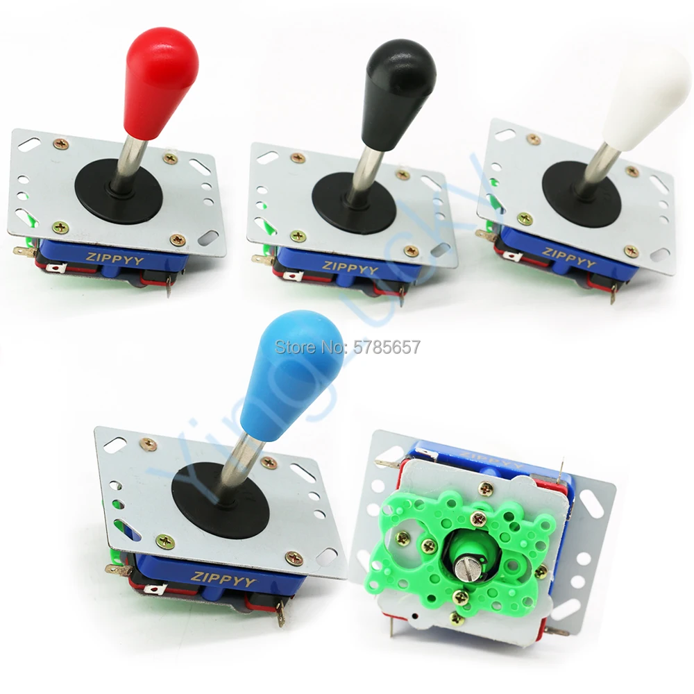 Joystick ovalado de estilo americano para máquina Arcade, Joystick de eje largo, 2 vías, Joystick de 4 vías con microinterruptor, piezas de Joystick