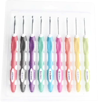 

9Pcs/Set Ergonomic Crochet Hook Set Crochet Needles Knitting Needle Sewing Accessories