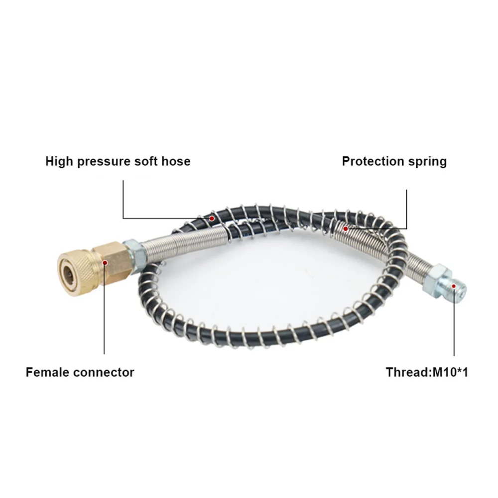 Tuyau Haute Pression PCP – 80 Cm Nylon – Avec Din Et Coupleur – Neuf