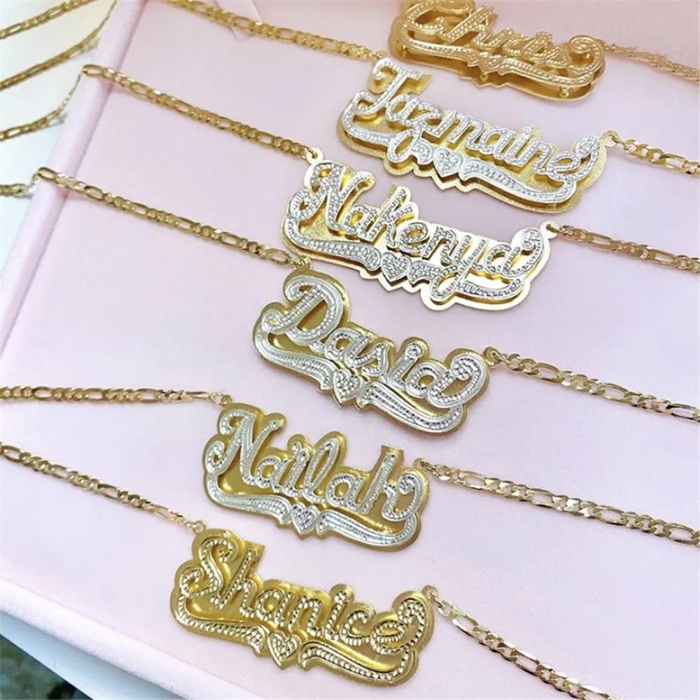 AurolaCo Custom Name Necklace with 
