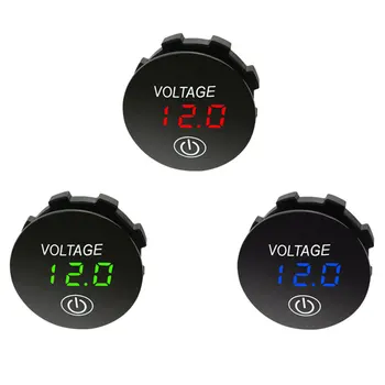 

12V-24V LED Panel Digital Voltage Tester Car Motorcycle Battery Capacity Display Voltmeter with Touch ON OFF Switch