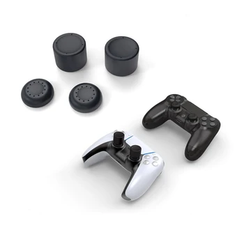 

4pcs Waterproof Dustproof Silicone Analog Thumb Grip Button Heightening Cover Stick Cap for PS5 PS4 Wireless Controller