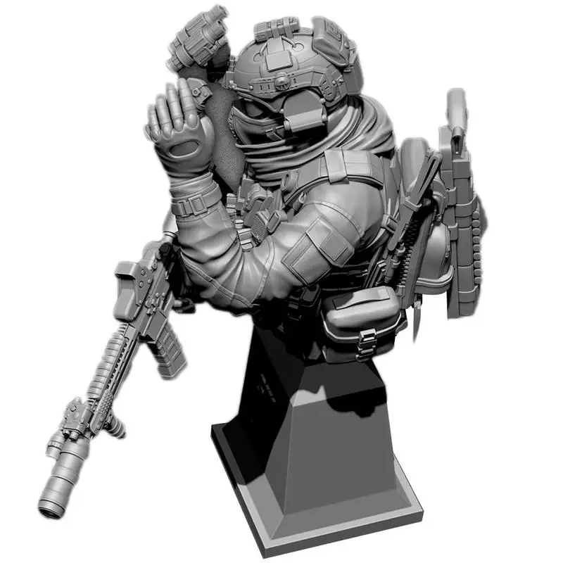 

YUFAN 1/35 Original Model US Terrain Vehicle Resin Soldier Half Body US Modern Special Forces Soldier Fully Armed Wait for War