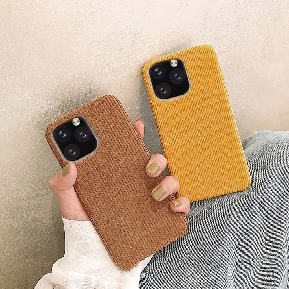 

Warm Cloth Phone Case for Iphone 11 Pro Max Coque XS XR Case Fashion Solid Color Hard Case for Iphone 7 8 6s 6 Plus 10 Cover