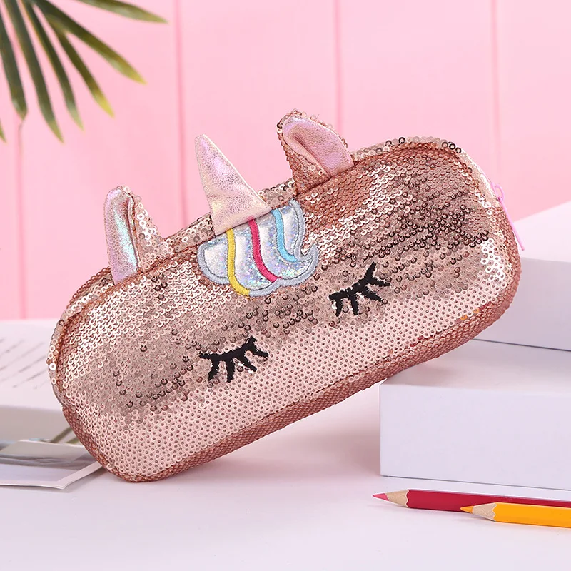 3 Блестки пенал единорог пенал школьный Kawaii пеналы прекрасный пинал канцелярия для школы концелярия пенал школьный для девочек пенал для мальчиков пенал с калькулятором пиналы милые вещи Пенал - Цвет: 3