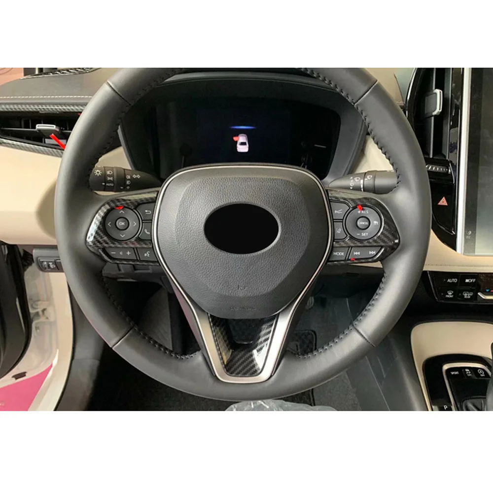 Для Toyota Corolla Хэтчбек 2009 Автомобильный из углеродного волокна накладка на руль декоративная отделка на руль