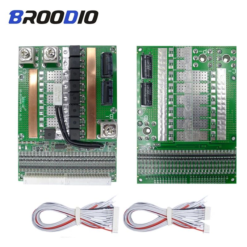 Bloco de Equilíbrio de Lítio Placa de Carregamento s a 28 v com Balanceamento para o Carro do Motor Ajustável 89.6 Elétrico Pcm 18650 Bateria 6 s 100a Bms