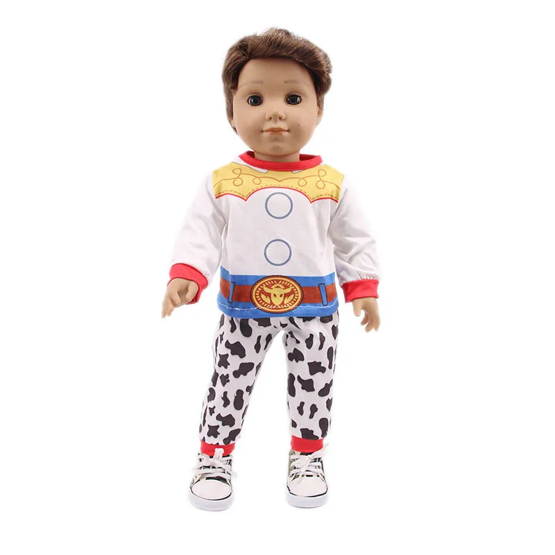 Woody Buzz Costume Outfits Suit Clothes Set for 18" (46cm) Logan Boy Dolls American Girl Doll Accessories Birthday Gift Toys