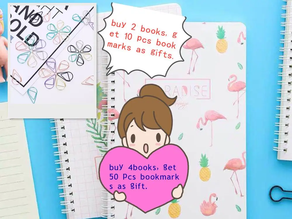 Creative stationery flamingo notepad A5 notebook small fresh coils this hand ledger student supplies 120 pages Creative stationery flamingo notepad A5 notebook small fresh coils this hand ledger student supplies 120 pages