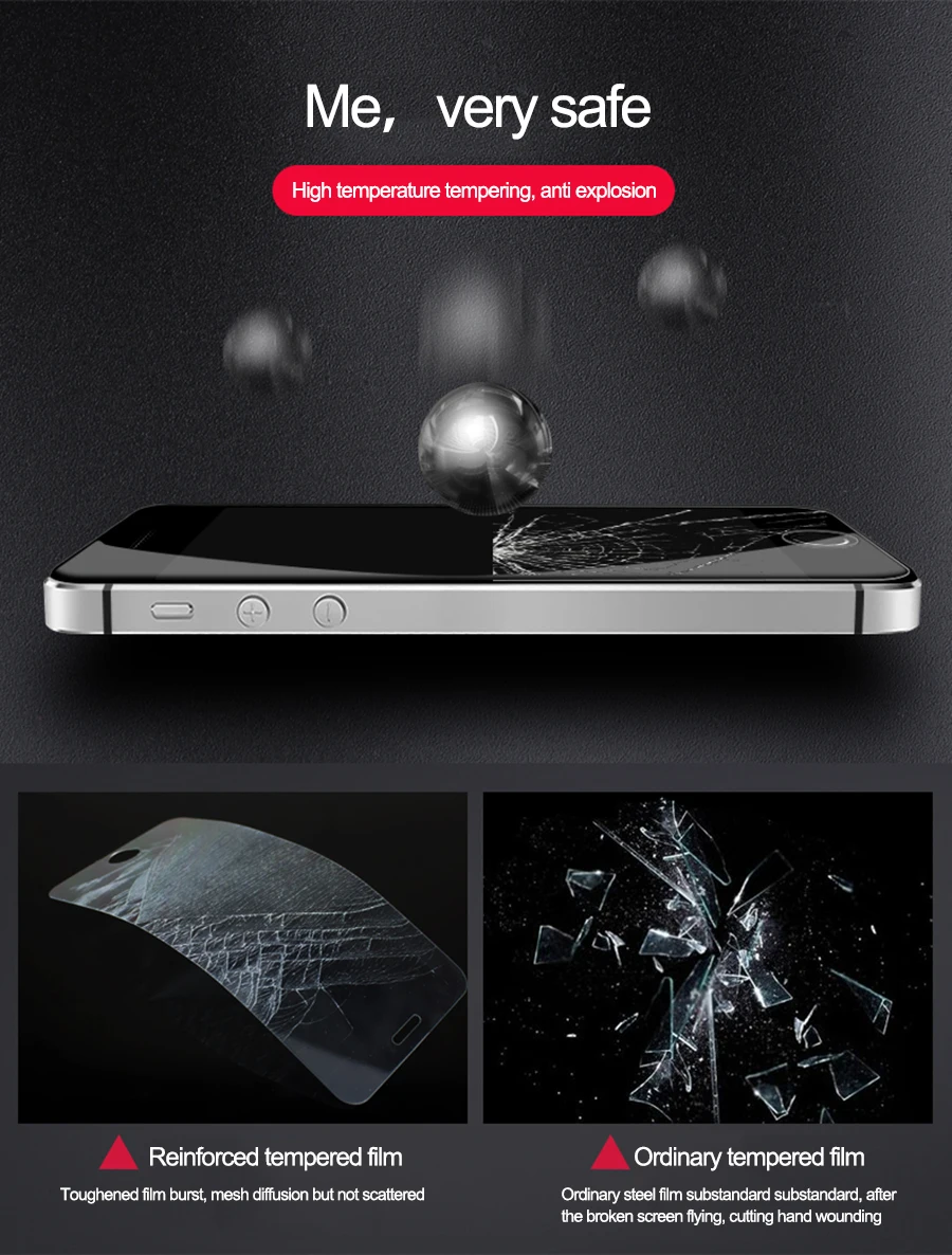 3D Защитное стекло для iPhone 5S 5 5C SE закаленное защитное стекло для экрана Защитное стекло для Apple iPhone 4 4S защитная пленка