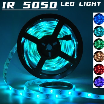 

LED Strip Light IR luces RGB 5050 Waterproof Flexible Lamp Tape Ribbon With Diode Tape fita led for Christmas