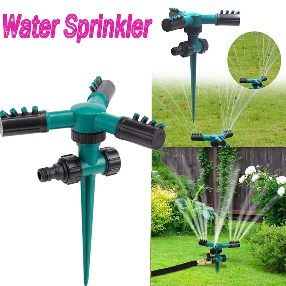 360° Rotating Lawn Sprinkler System Automatic Grass Watering Spray Irrigation US 