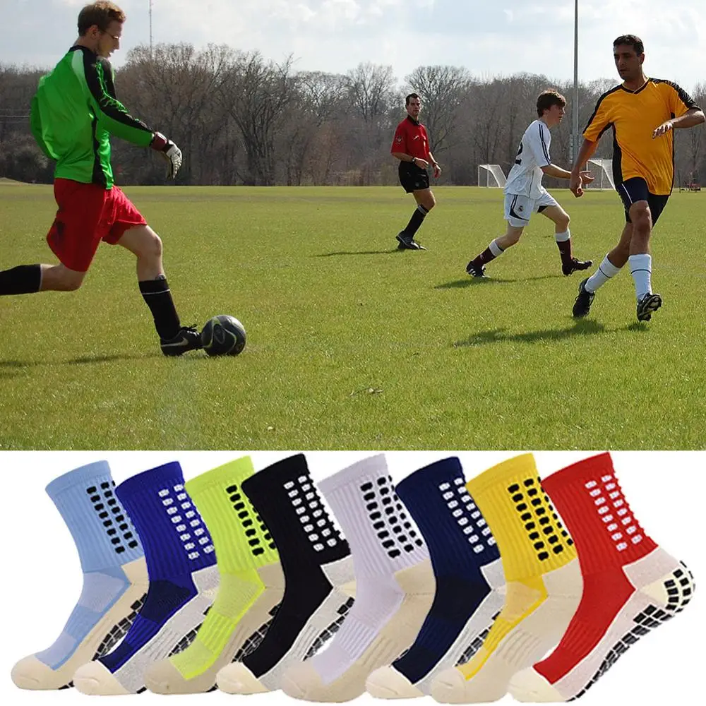 calcetines antideslizantes futbol yoga ejercicio medias hombre mujer 6 pcs