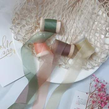 

1M Organza Ribbons Artificial Silk Satin Ribbon DIY Hair Bows Crafts Gift Wrapping Christmas Decoration Grosgrain Ribbon
