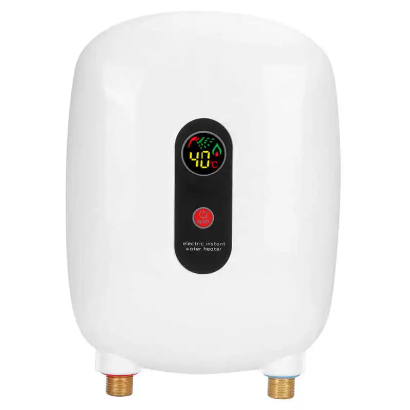 3500W Water Heater Tankless Water Heater Home Bathroom Kitchen 3 Second Fast Heating Shower Heated