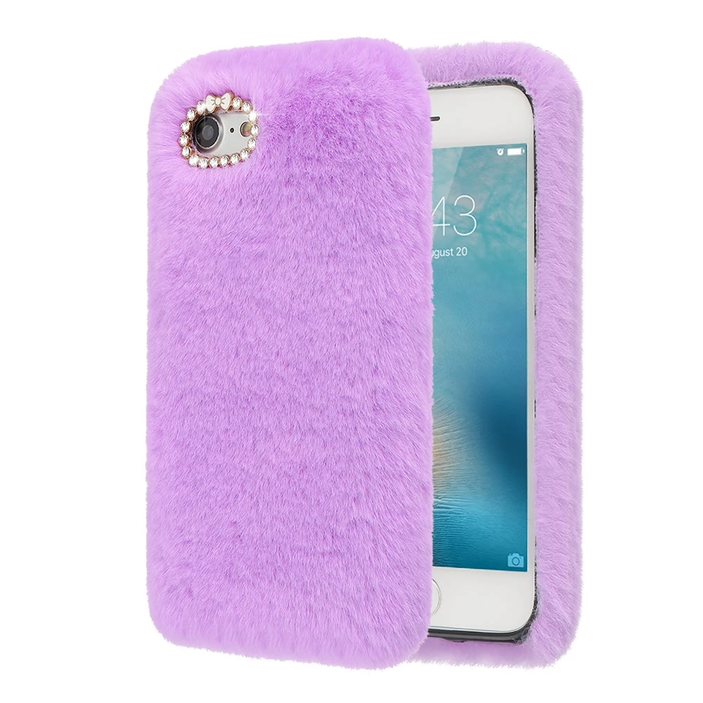 LLZ. COQUE роскошный Пушистый Плюшевый Меховой чехол для телефона для samsung Galaxy S7 S8 S9 S0 S10e Plus Note 10 5g теплый чехол Capas Fundas
