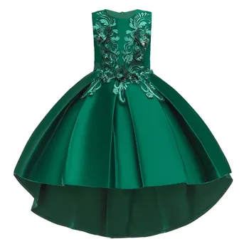 

Summer Girls Dress Embroidery Children Clothing Princess Kids Dresses For Girls Elegant Birthday Party Dress 8 9 10 12 14 Years