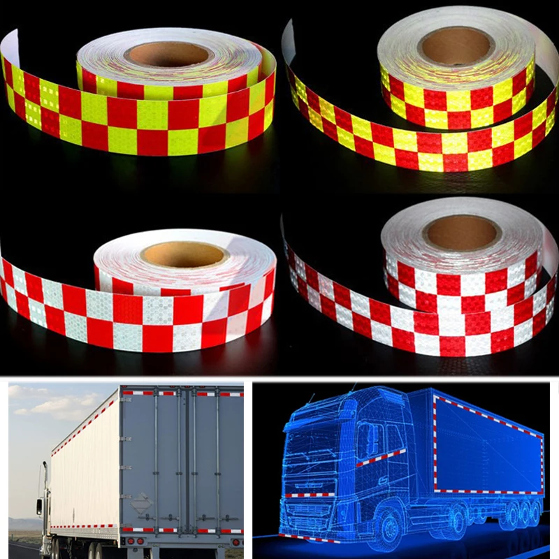 Reflective Tape Road Warning Strip Automotive Body Motorcycle Decoration Car Sticker images - 6