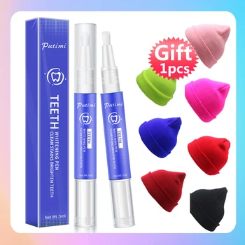 

Putimi Teeth Whitening Pen Cleaning Serum Remove Plaque Stains Yellow Tooth Oral Hygiene Tooth Gel Whitenning Tool Toothpaste