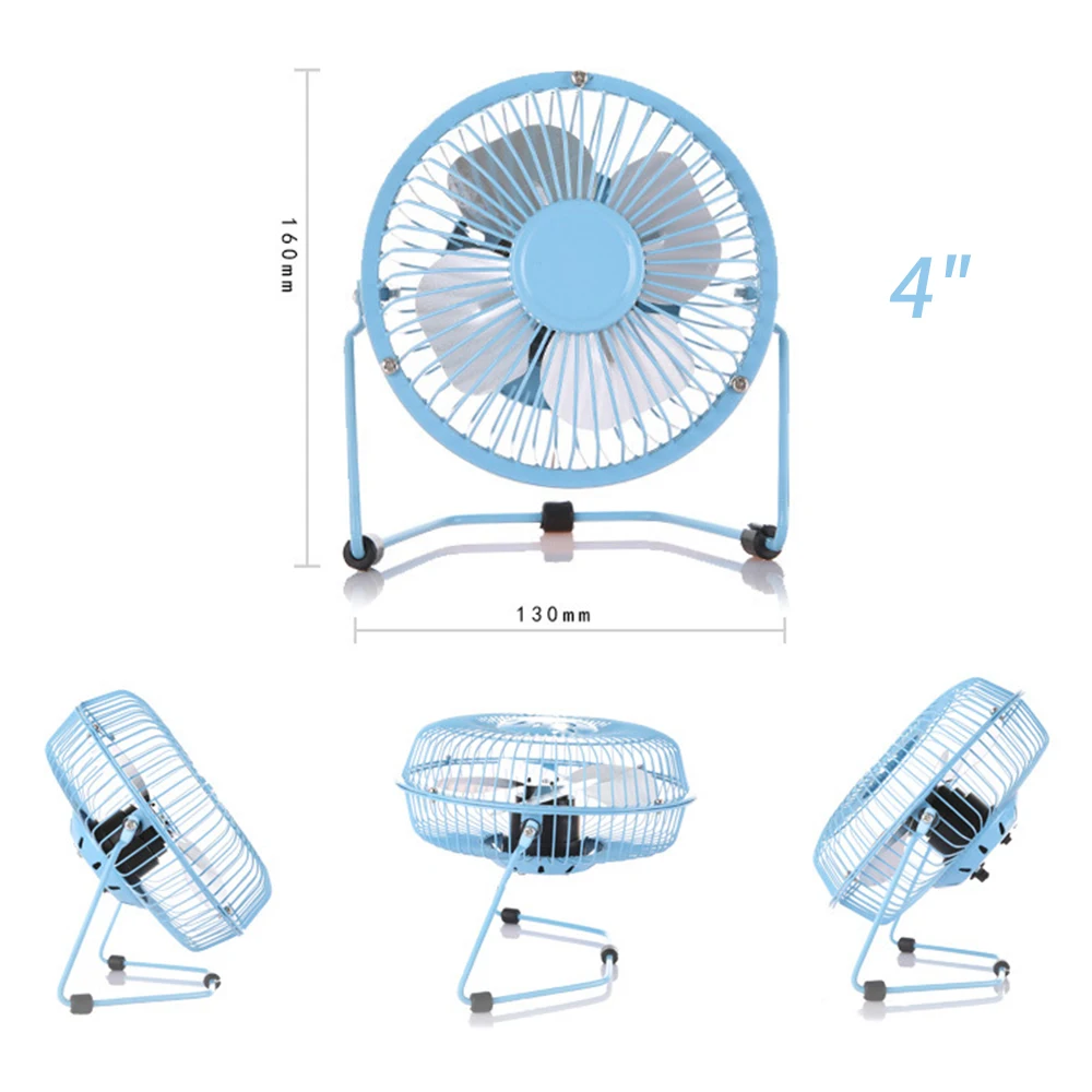 Мини-вентилятор охлаждения USB Настольный вентилятор портативный Настольный вентилятор вращение на 360 градусов для дома и офиса