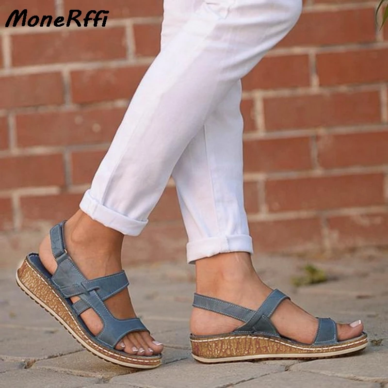 3 color stitching sandals